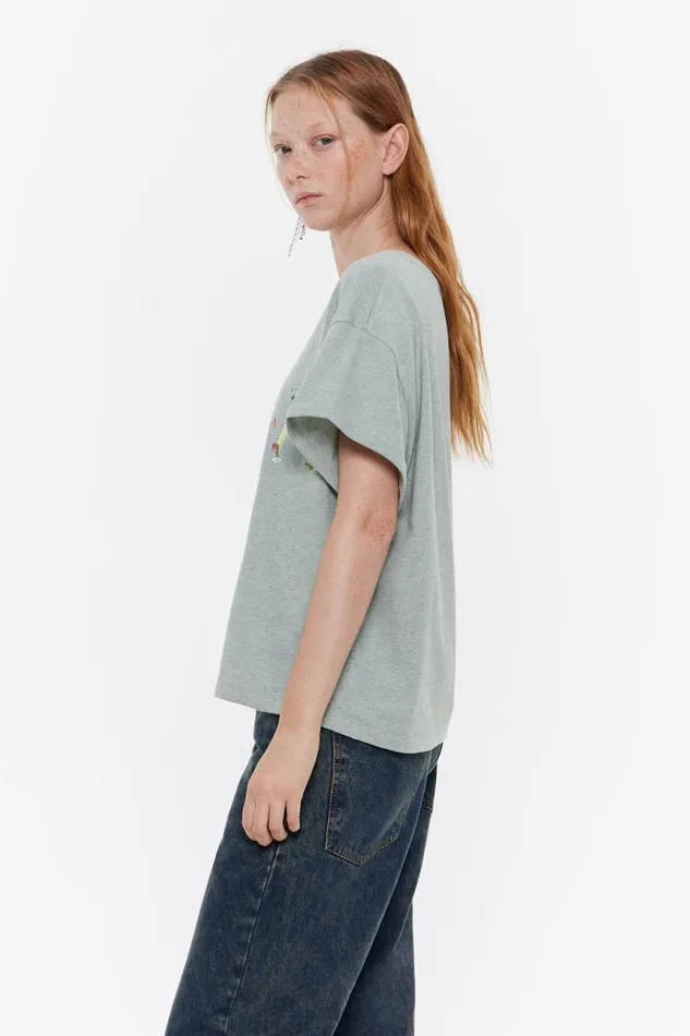 Mint Boxy Logo Tshirt Mint Women Bimba Y Lola TShirts Mint Boxy Logo Tshirt Mint Women Bimba Y Lola TShirts