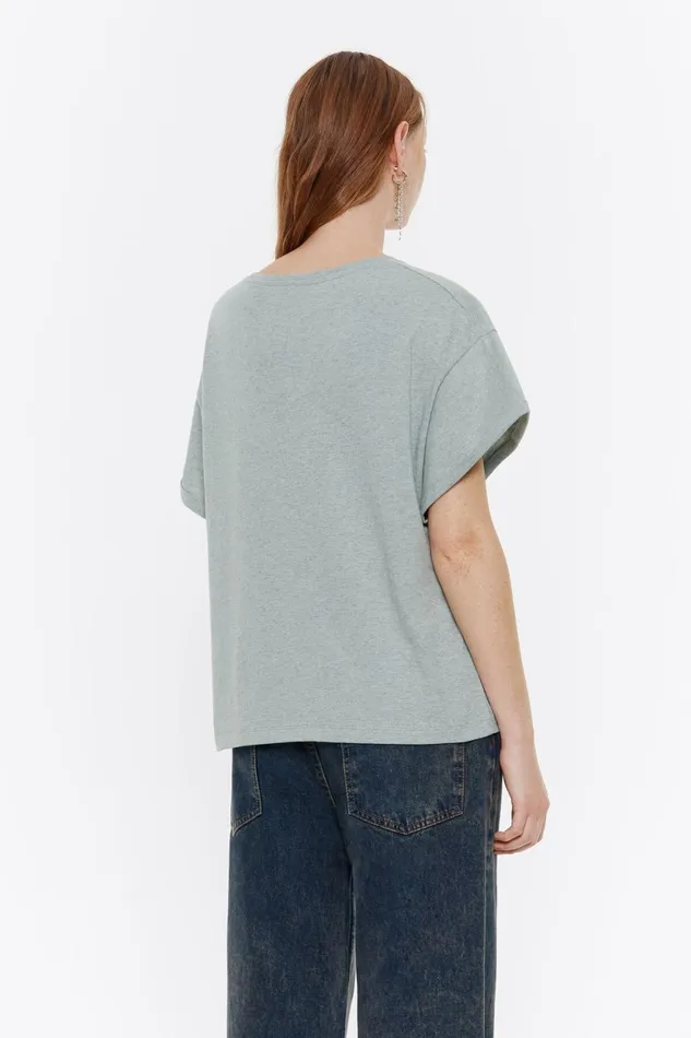 Mint Boxy Logo Tshirt Mint Women Bimba Y Lola TShirts Mint Boxy Logo Tshirt Mint Women Bimba Y Lola TShirts