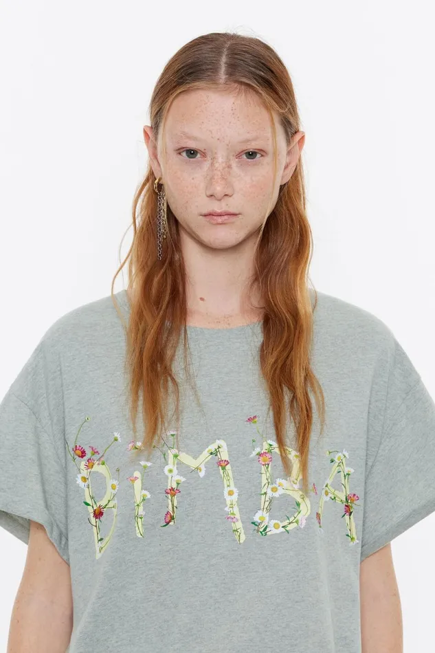 Mint Boxy Logo Tshirt Mint Women Bimba Y Lola TShirts Mint Boxy Logo Tshirt Mint Women Bimba Y Lola TShirts