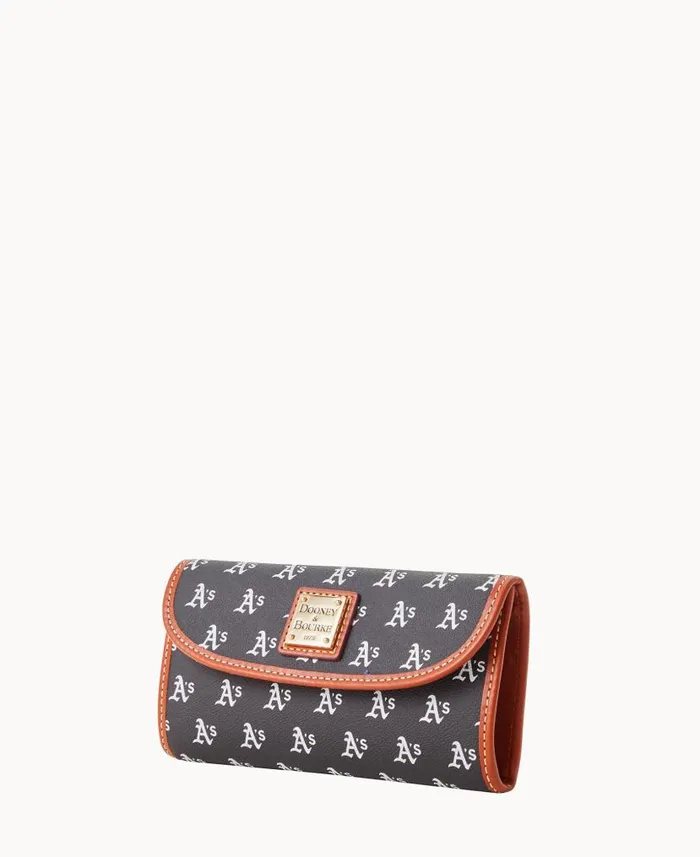 MLB Athletics Continental Clutch Athletics ManWoman Dooney and Bourke Wallets MLB Athletics Continental Clutch Athletics ManWoman Dooney and Bourke Wallets