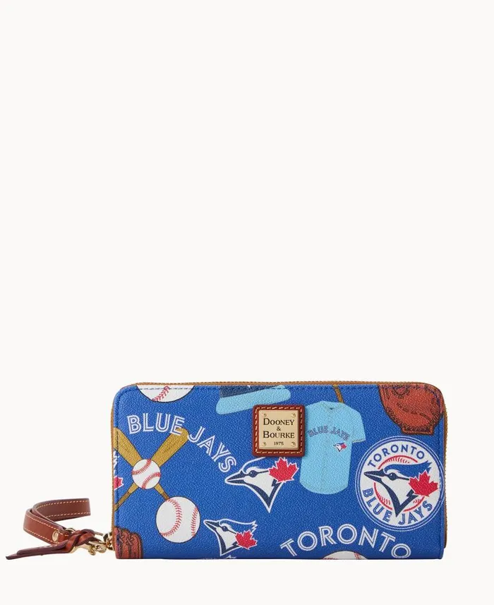 MLB Blue Jays Large Zip Around Wristlet Blue Jays ManWoman Dooney and Bourke Wallets MLB Blue Jays Large Zip Around Wristlet Blue Jays ManWoman Dooney and Bourke Wallets