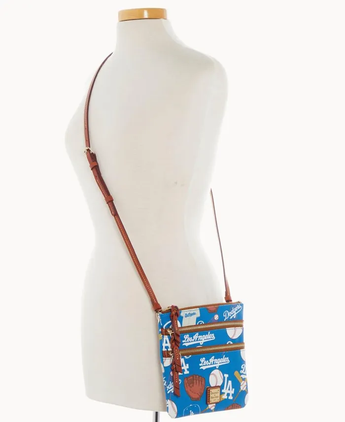 MLB Dodgers N S Triple Zip Crossbody Dodgers Woman Dooney and Bourke Crossbodies MLB Dodgers N S Triple Zip Crossbody Dodgers Woman Dooney and Bourke Crossbodies