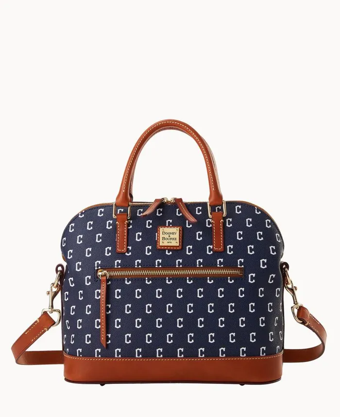 MLB Guardians Domed Zip Satchel Guardians Woman Dooney and Bourke Satchels