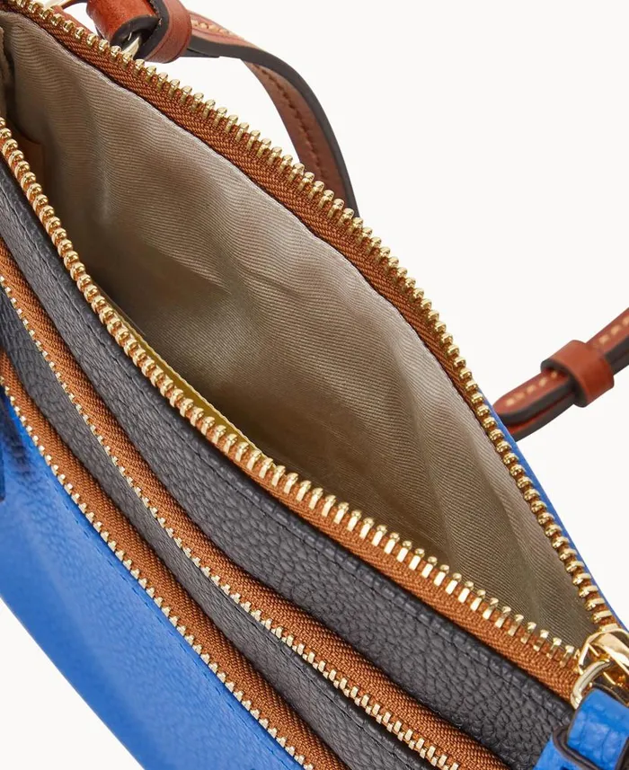 MLB Mets Triple Zip Crossbody Mets Woman Dooney and Bourke Crossbodies MLB Mets Triple Zip Crossbody Mets Woman Dooney and Bourke Crossbodies
