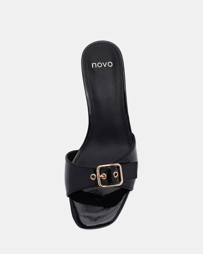 Mules VENEZIA Black Patent Mules 8211 NOVO Shoes Women