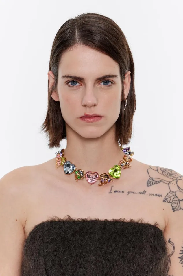 Multicolor Bees And Crystals Necklace Gold Women Bimba Y Lola Jewelry Multicolor Bees And Crystals Necklace Gold Women Bimba Y Lola Jewelry