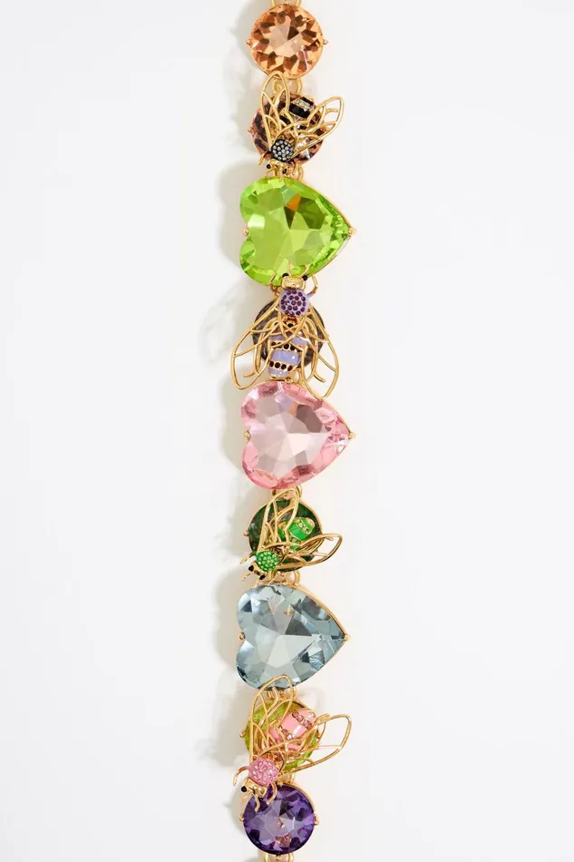 Multicolor Bees And Crystals Necklace Gold Women Bimba Y Lola Jewelry Multicolor Bees And Crystals Necklace Gold Women Bimba Y Lola Jewelry
