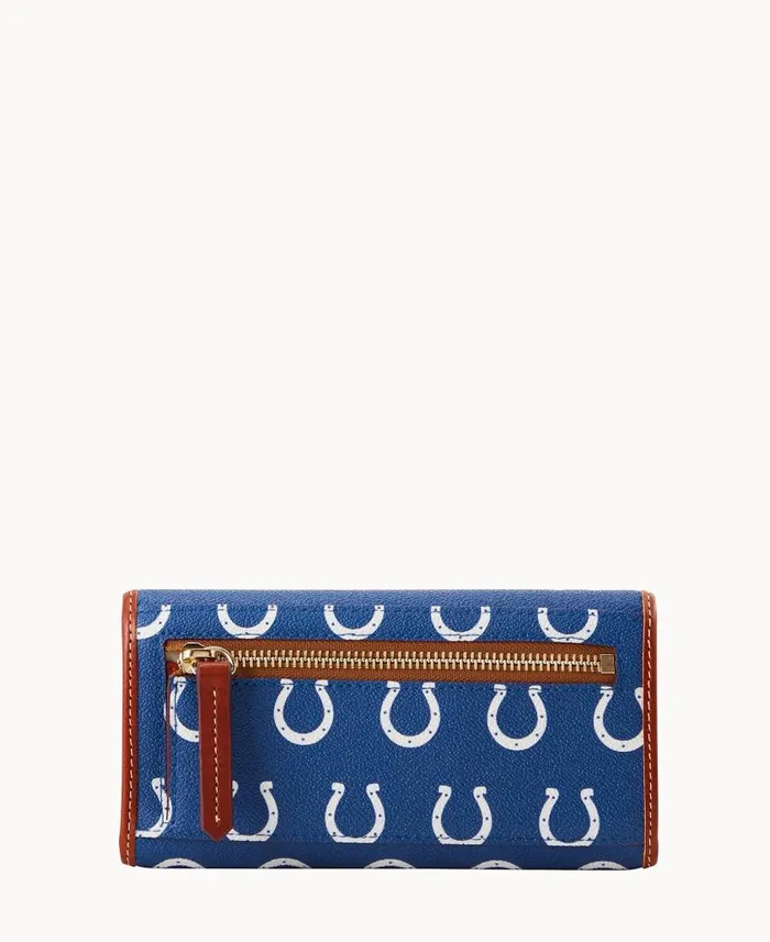 NFL Colts Continental Clutch Colts ManWoman Dooney and Bourke Wallets NFL Colts Continental Clutch Colts ManWoman Dooney and Bourke Wallets