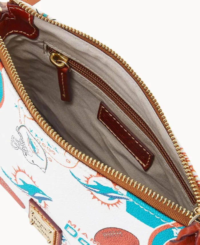 NFL Dolphins Crossbody Pouchette Dolphins Woman Dooney and Bourke Crossbodies NFL Dolphins Crossbody Pouchette Dolphins Woman Dooney and Bourke Crossbodies