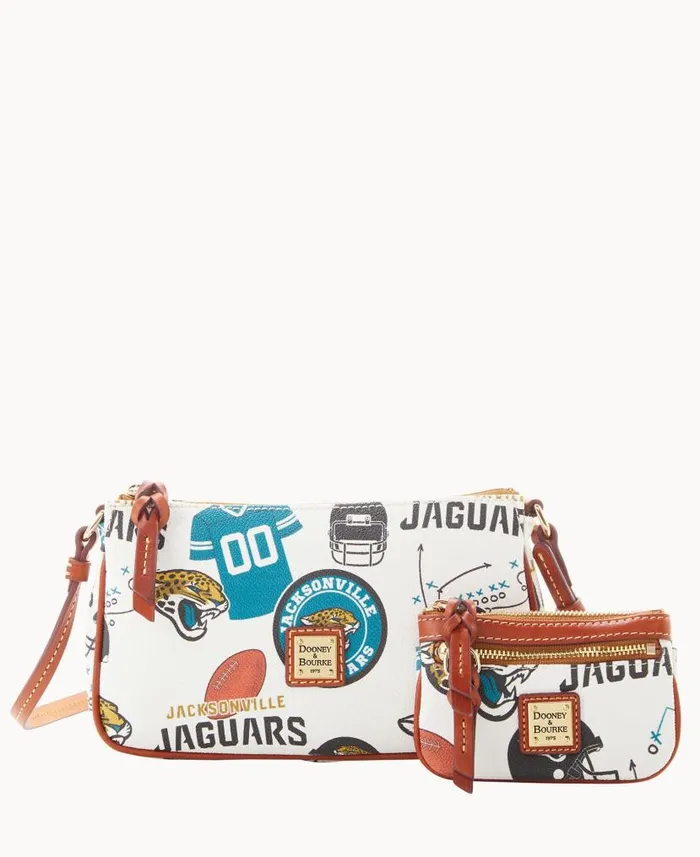 NFL Jaguars Lexi Crossbody Sm Coin Case Jaguars Woman Dooney and Bourke Crossbodies NFL Jaguars Lexi Crossbody Sm Coin Case Jaguars Woman Dooney and Bourke Crossbodies