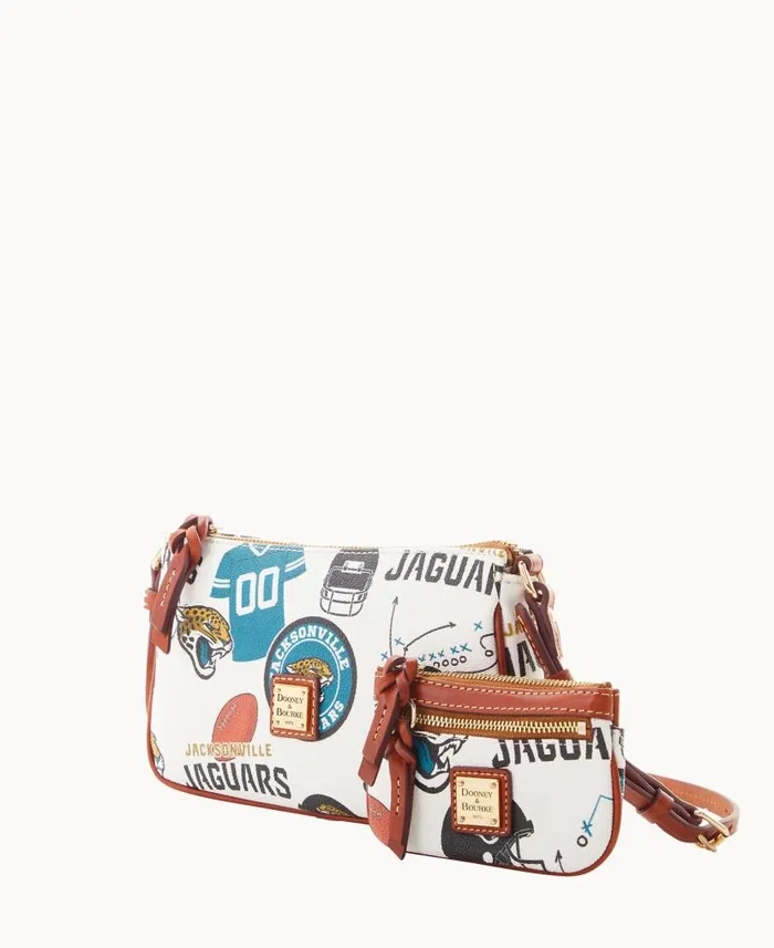 NFL Jaguars Lexi Crossbody Sm Coin Case Jaguars Woman Dooney and Bourke Crossbodies NFL Jaguars Lexi Crossbody Sm Coin Case Jaguars Woman Dooney and Bourke Crossbodies