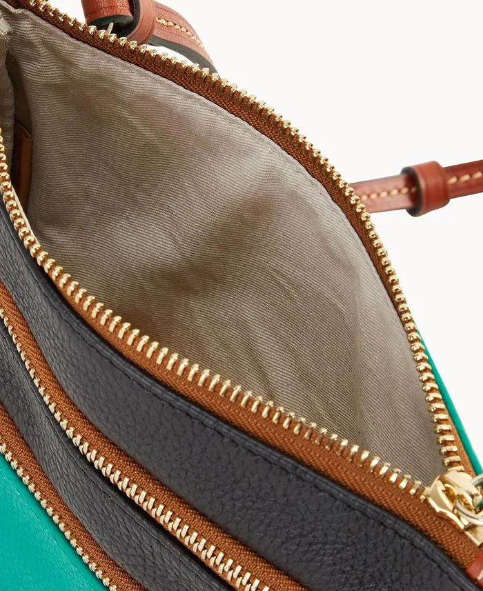 NFL Jets Triple Zip Crossbody Jets Woman Dooney and Bourke Crossbodies NFL Jets Triple Zip Crossbody Jets Woman Dooney and Bourke Crossbodies