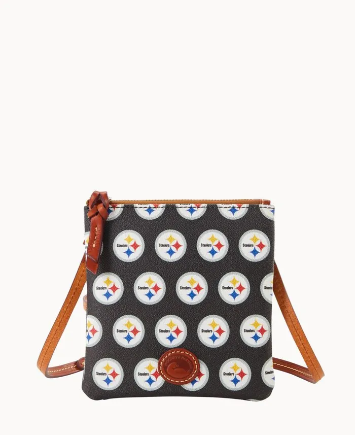 NFL Steelers Small North South Top Zip Crossbody Steelers Woman Dooney and Bourke Crossbodies NFL Steelers Small North South Top Zip Crossbody Steelers Woman Dooney and Bourke Crossbodies