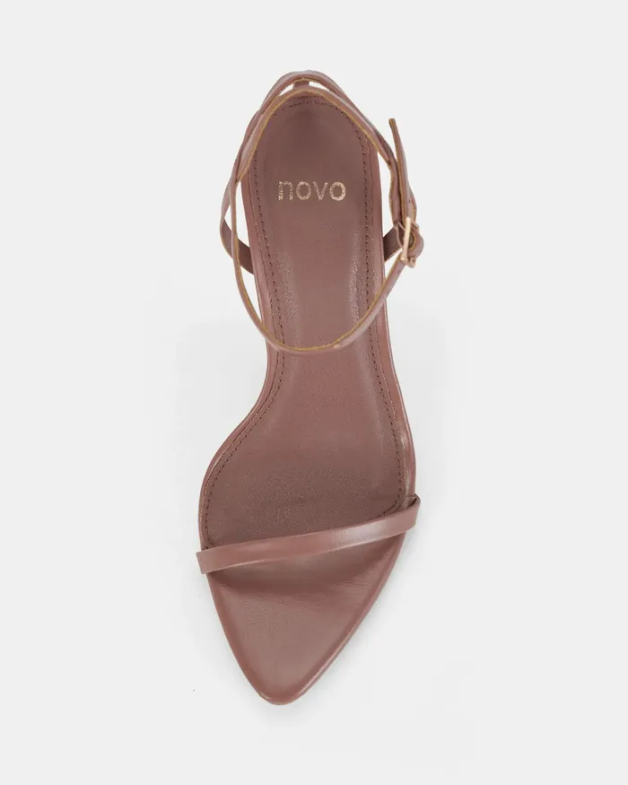 NOVO Shoes Party Women YAZMEEN PLUM Open Toe Heels
