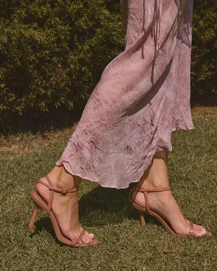 NOVO Shoes Party Women YAZMEEN PLUM Open Toe Heels