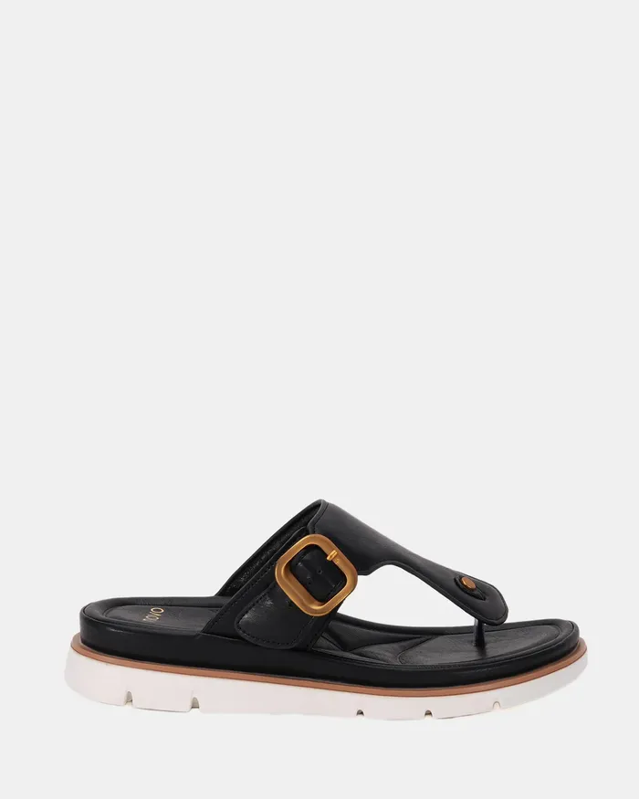 NOVO Shoes SILVENA BLACK Sandals Women Flat Sandals