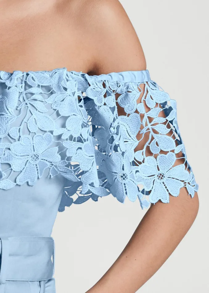 OfftheShoulder Romper Light Blue Women VENUS Occasion Jumpsuits and Rompers