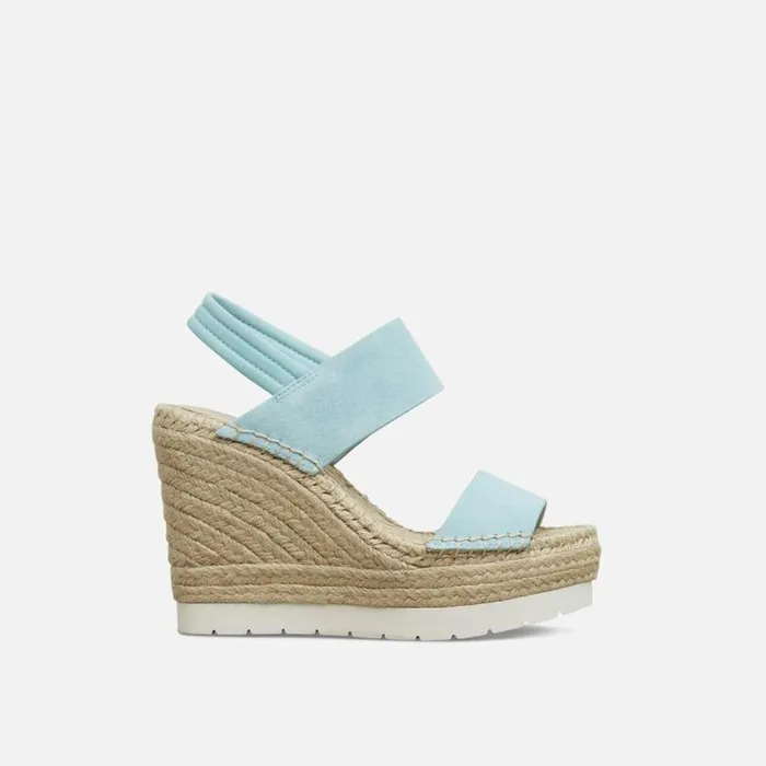 Olivia Simple Eva Suede Slingback Espadrille Aqua Fresh Women Kenneth Cole Sandals