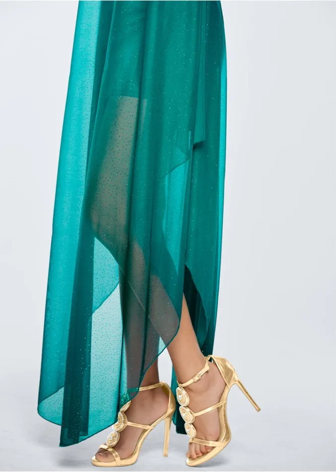 OMBRE GLITTER LONG DRESS Teal Multi Women VENUS Maxi Dresses