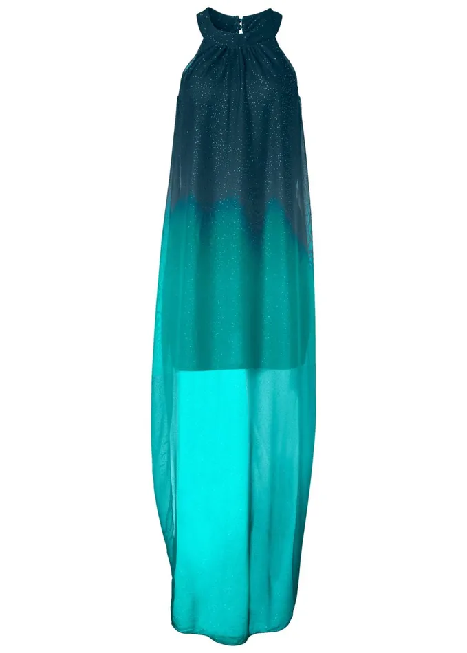 OMBRE GLITTER LONG DRESS Teal Multi Women VENUS Maxi Dresses
