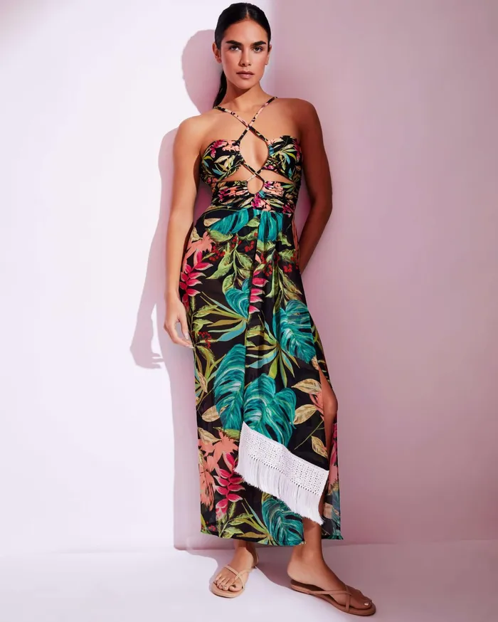 One Pieces Women PatBO TROPICALIA LACEUP ONE PIECE SWIMSUIT FINAL SALE