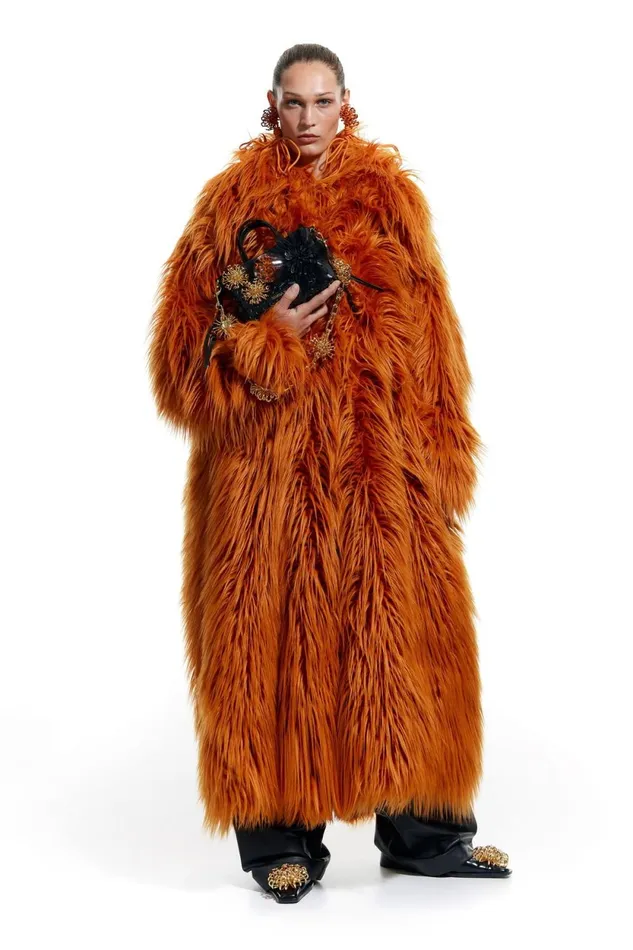 Orange Fur Maxi Coat Orange Women Bimba Y Lola Bimba Y Palomo Orange Fur Maxi Coat Orange Women Bimba Y Lola Bimba Y Palomo