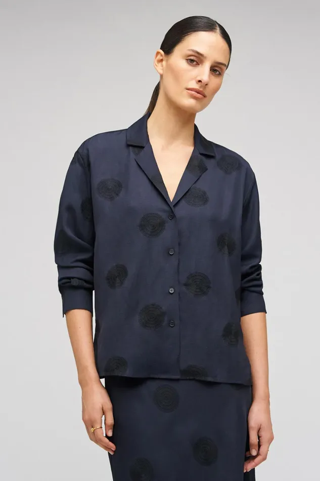 Oroton Embroidered Starburst Shirt North Sea Women Tops Oroton Embroidered Starburst Shirt North Sea Women Tops