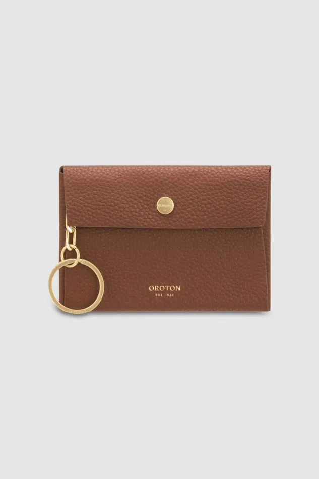 Oroton Margot Keyring Pouch Whiskey Women Keyrings