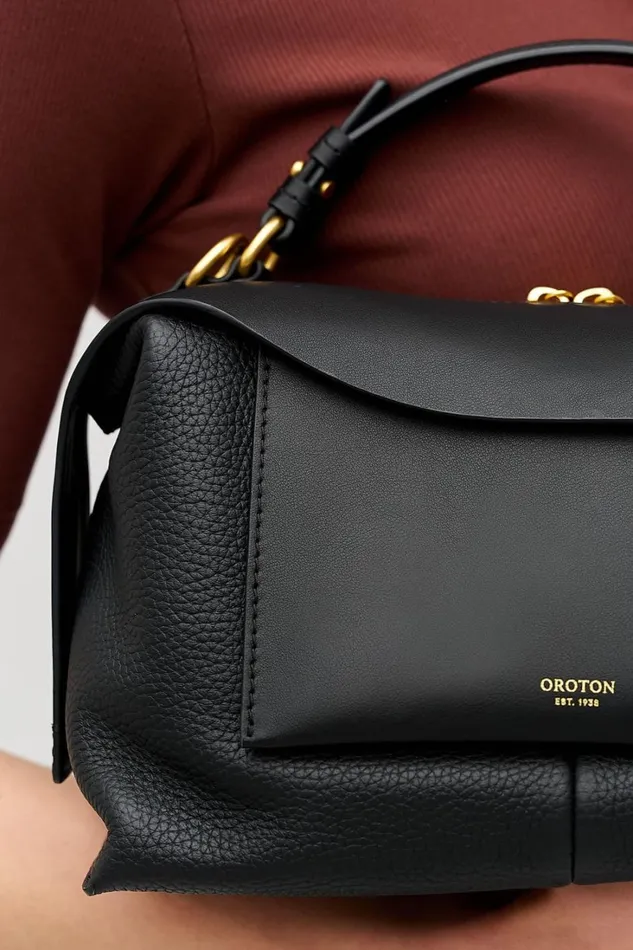 Oroton Mica Small Bowler Black Women Shoulder Oroton Mica Small Bowler Black Women Shoulder