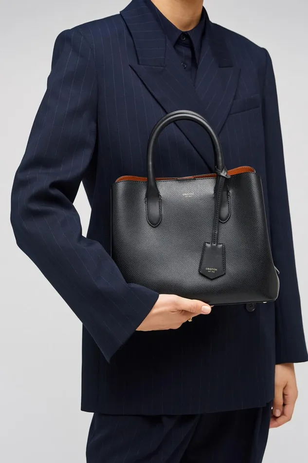 Oroton Muse Small Three Pocket Day Bag Black Women Work Oroton Muse Small Three Pocket Day Bag Black Women Work