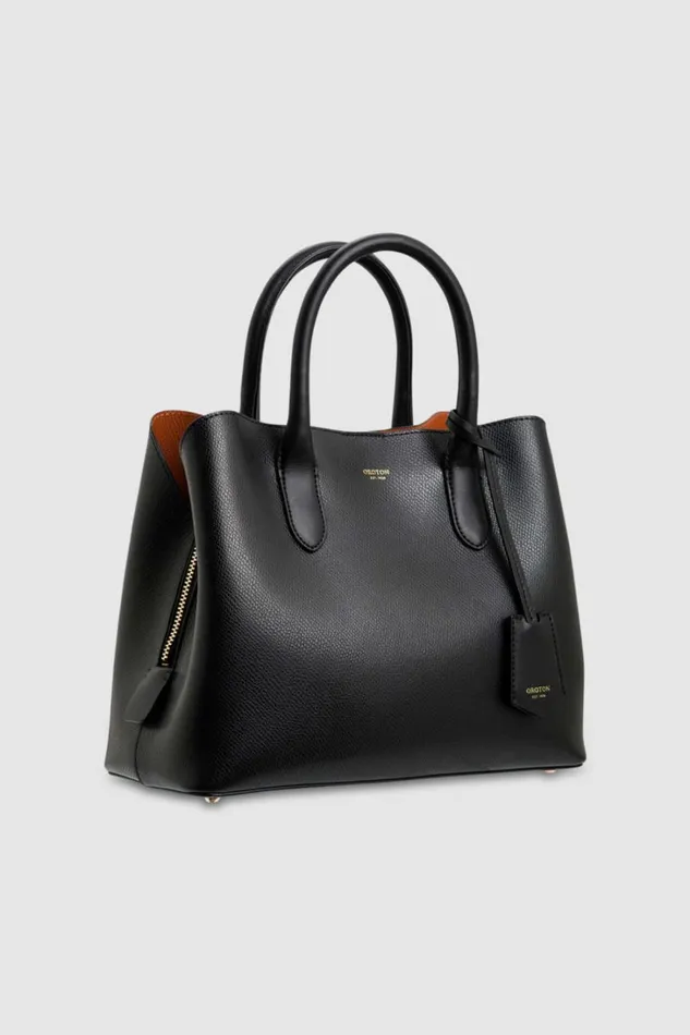 Oroton Muse Small Three Pocket Day Bag Black Women Work Oroton Muse Small Three Pocket Day Bag Black Women Work