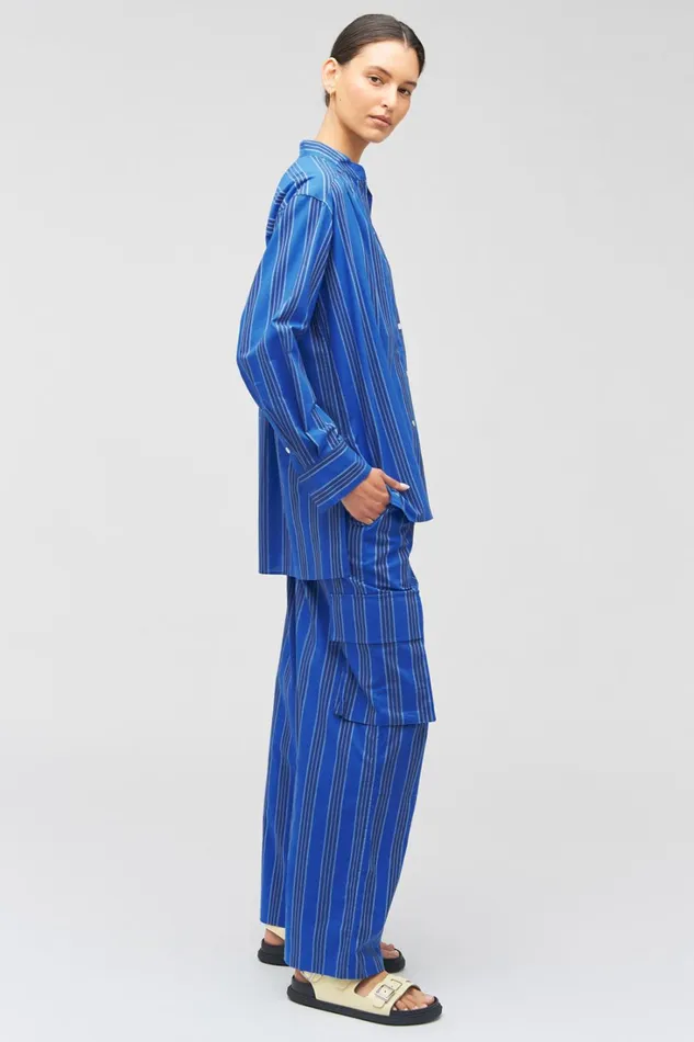 Oroton Swedish Stripe PJ Pant Folk Blue Women Pants Oroton Swedish Stripe PJ Pant Folk Blue Women Pants