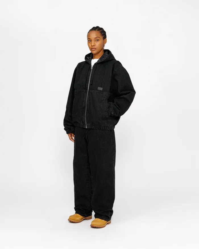 Pants MenWomen Stussy BIG OL039 JEAN CANVAS NEEDLEPUNCH Black Pants MenWomen Stussy BIG OL039 JEAN CANVAS NEEDLEPUNCH Black