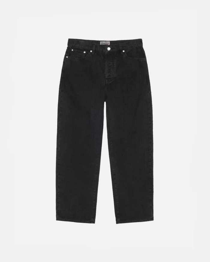 Pants MenWomen Stussy BIG OL039 JEAN CANVAS NEEDLEPUNCH Black Pants MenWomen Stussy BIG OL039 JEAN CANVAS NEEDLEPUNCH Black