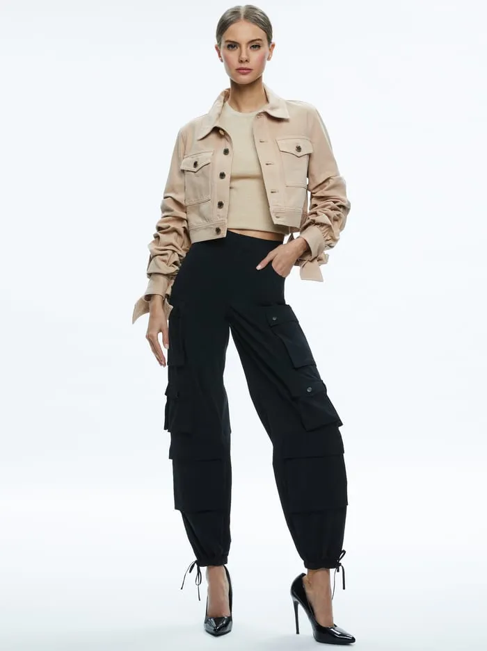 Pants Women Alice Olivia Olympia Cargo Pants Black
