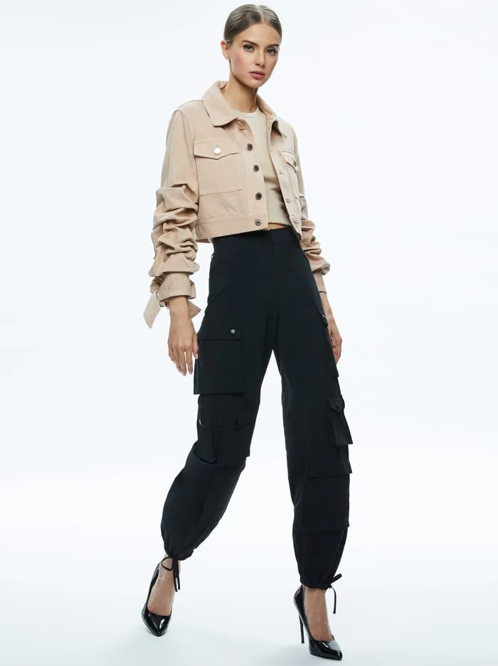 Pants Women Alice Olivia Olympia Cargo Pants Black