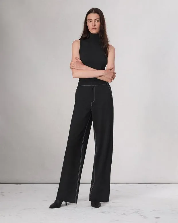 Pants Women Rag and Bone Irina Ponte Stitch Pant Black