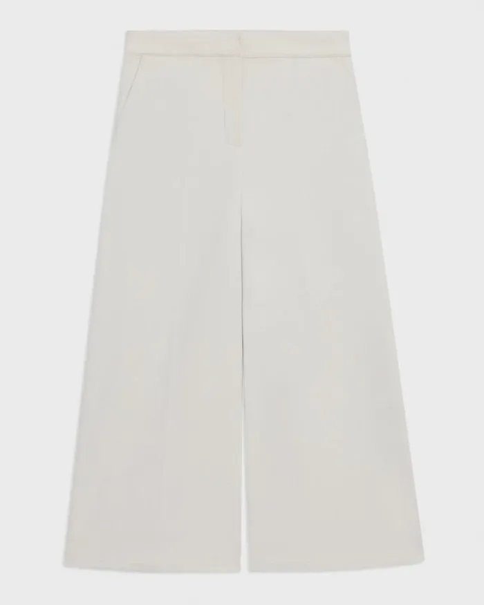 Pants Women Theory Cropped WideLeg Pant In Neoteric Twill Limestone Pants Women Theory Cropped WideLeg Pant In Neoteric Twill Limestone