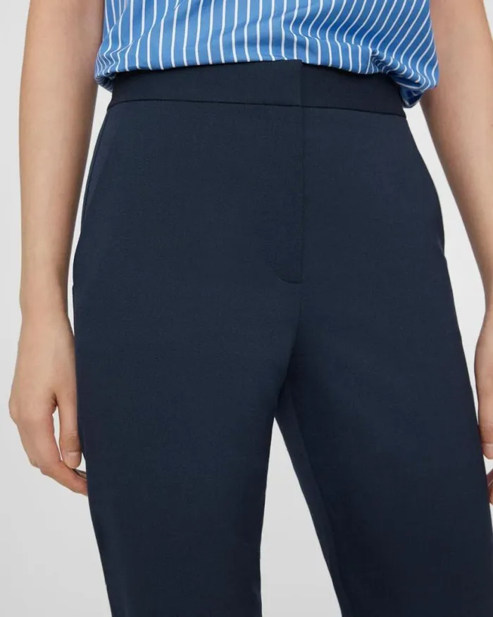 Pants Women Theory Fitted Pant In Textured Gabardine Baltic Pants Women Theory Fitted Pant In Textured Gabardine Baltic