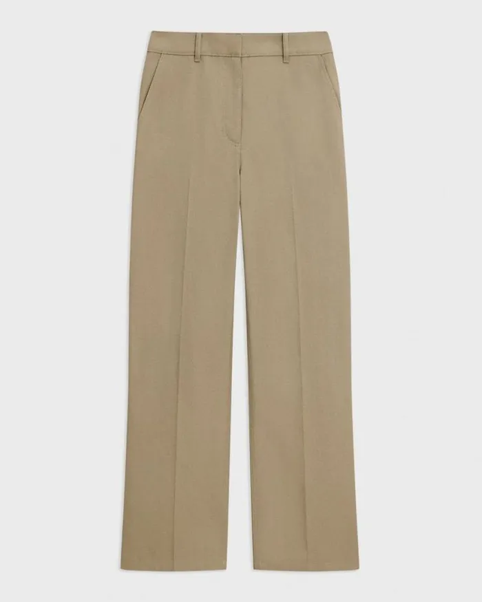 Pants Women Theory Relaxed Pant In Gabardine Light Pavement