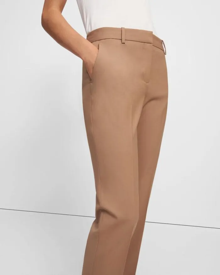 Pants Women Theory Treeca Pant In Good Wool Camel
