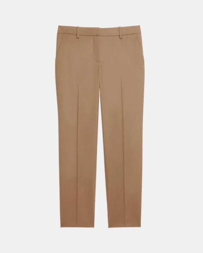 Pants Women Theory Treeca Pant In Good Wool Camel