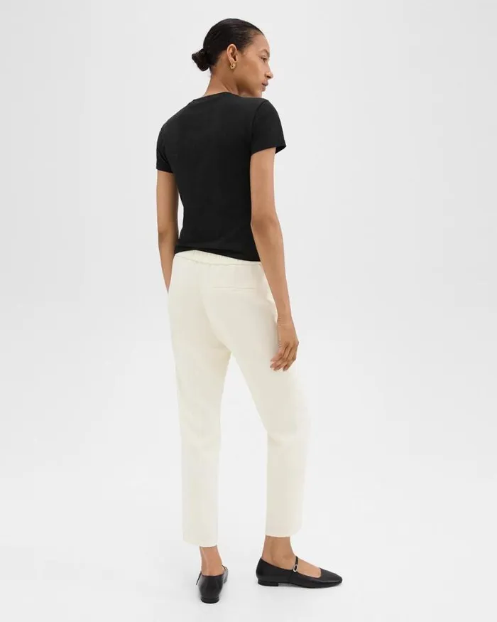 Pants Women Theory Treeca PullOn Pant In Admiral Crepe Rice