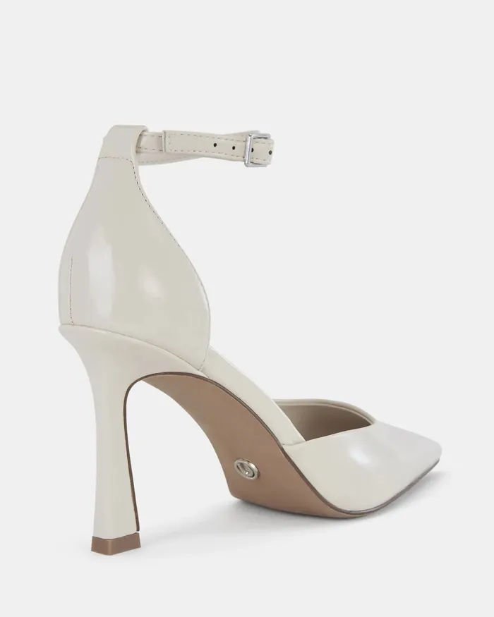 Party ITZEL CREAM PATENT Closed Toe Heels NOVO Shoes Women