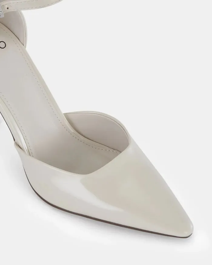 Party ITZEL CREAM PATENT Closed Toe Heels NOVO Shoes Women