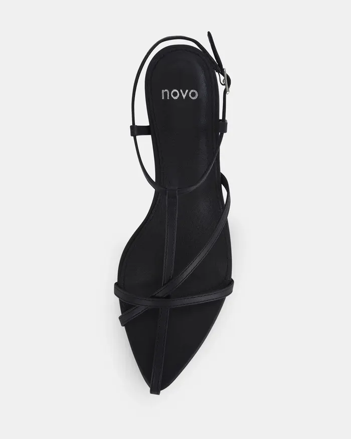 Party NOVO Shoes Women ZAGE BLACK Kitten Heels