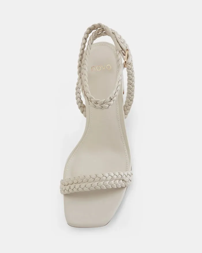 Party Women USUKI CREAM Open Toe Heels NOVO Shoes