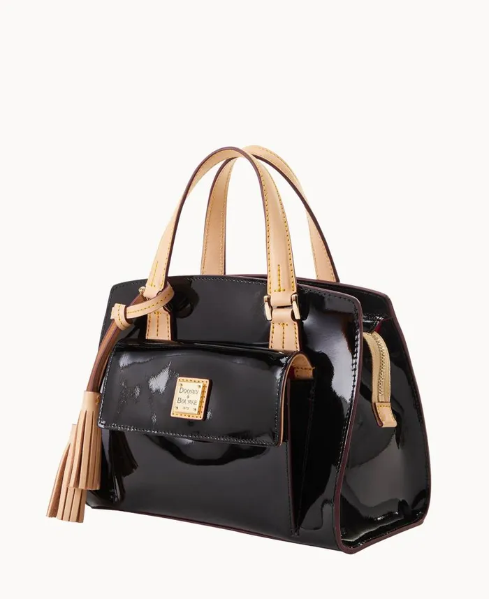 Patent Small Satchel Black Woman Dooney and Bourke Satchels Patent Small Satchel Black Woman Dooney and Bourke Satchels
