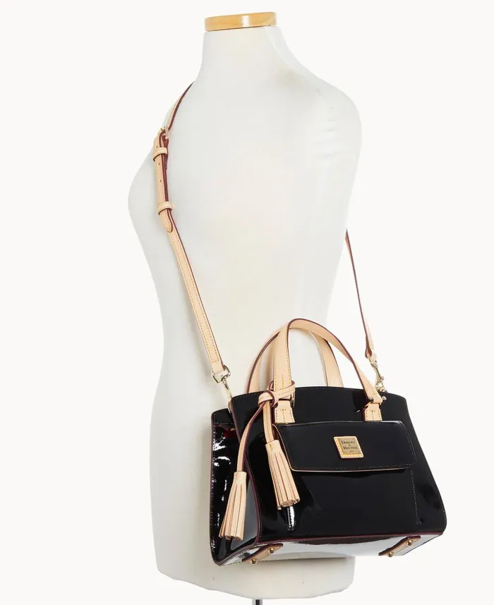 Patent Small Satchel Black Woman Dooney and Bourke Satchels Patent Small Satchel Black Woman Dooney and Bourke Satchels