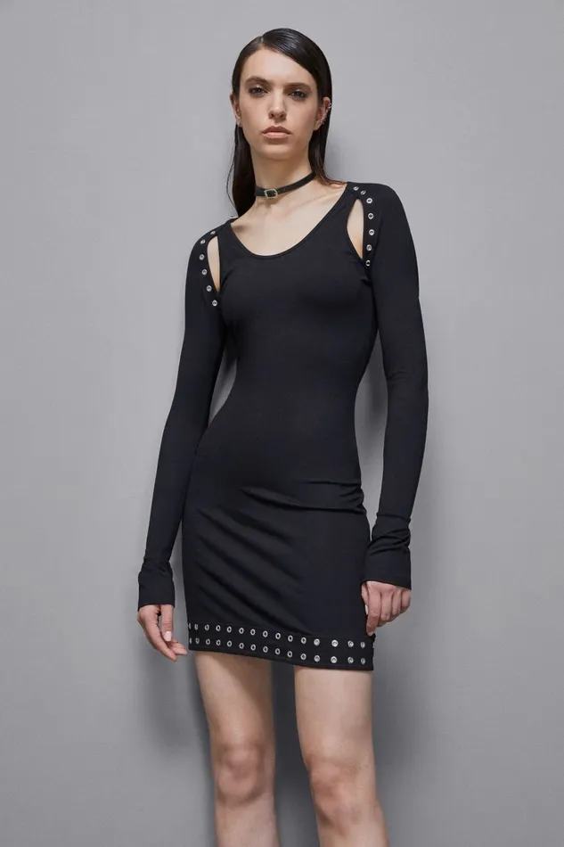 Patrizia Pepe Dresses Viscose Mini Dress Black 8211 Women